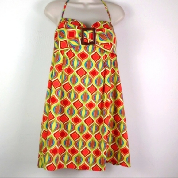 Nine West High Style Colorful Fall Party Cami Dress NWT  SZ 16 - Picture 15 of 16